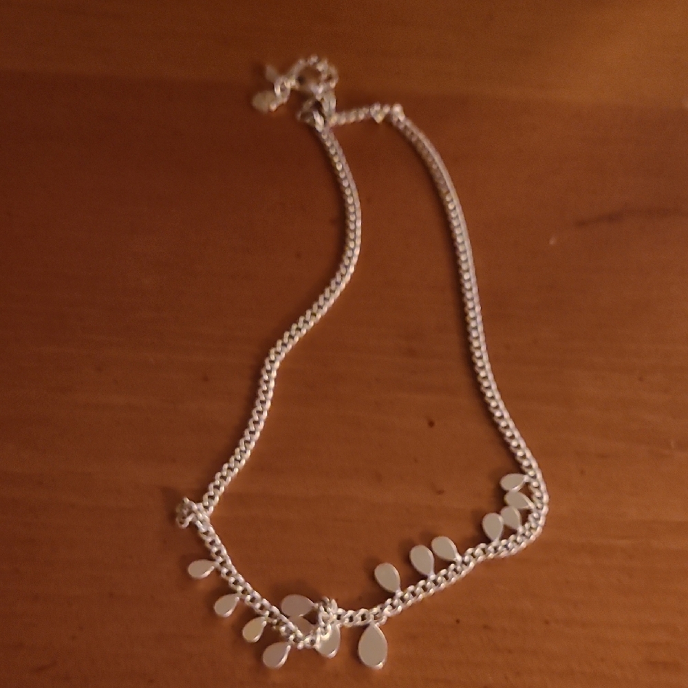 Lucky Brand Silver Necklace with Teardrop Charms